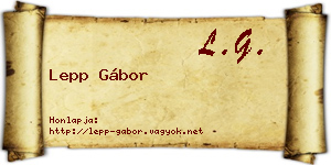 Lepp Gábor névjegykártya