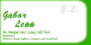 gabor lepp business card